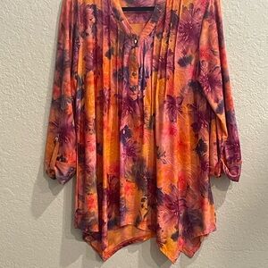 Cocomo Floral Women's Top - Multicolor 2X